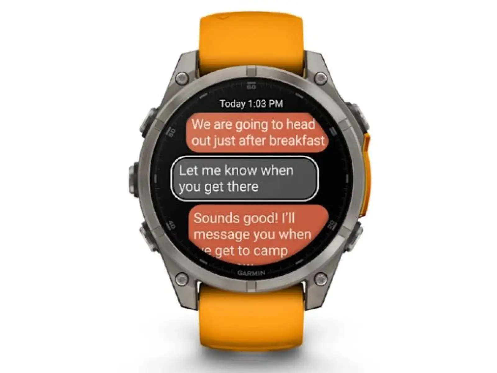 Garmin fenix 8 - 47 mm AMOLED Sapphire smartwatche Titanium Orange/Graphite