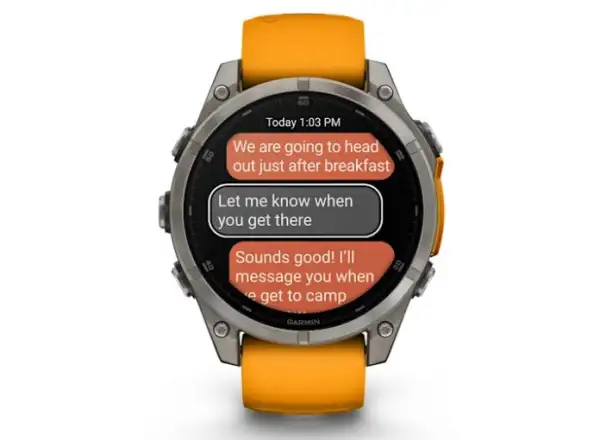 Garmin fenix 8 - 47 mm AMOLED Sapphire smartwatche Titanium Orange/Graphite
