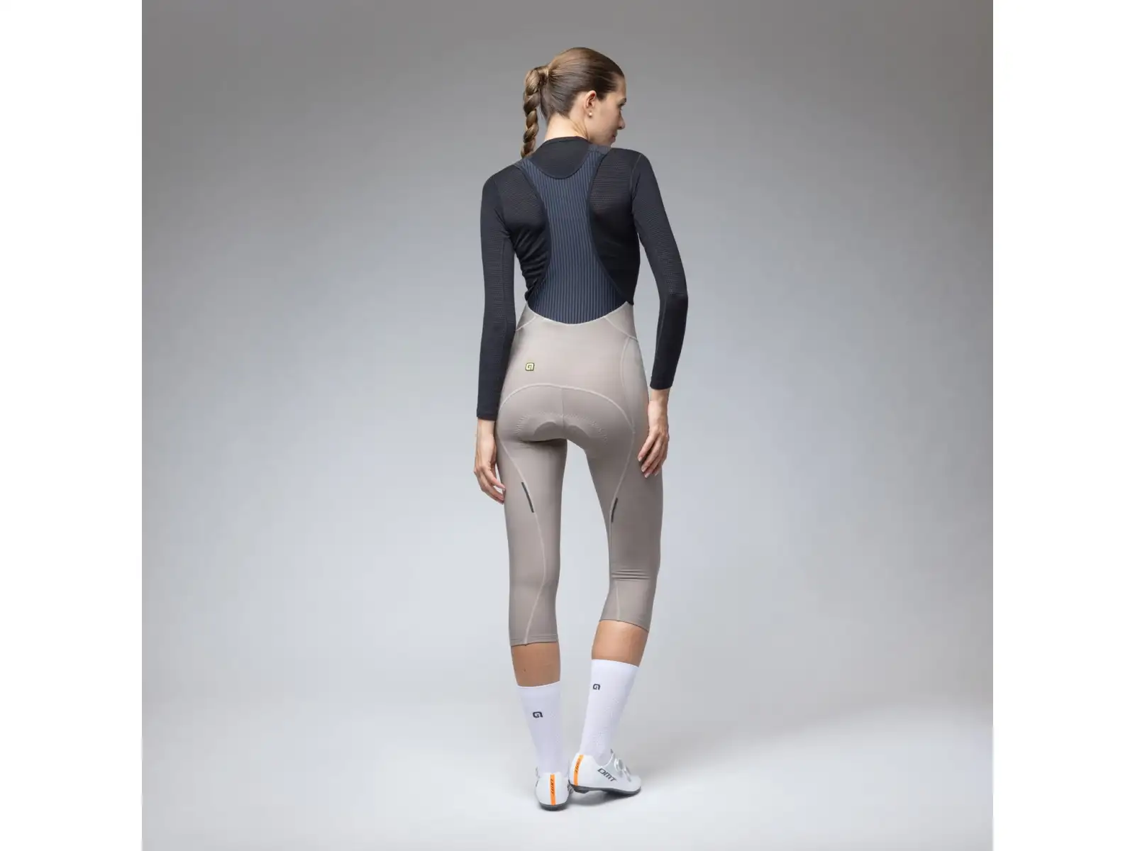 Alé Pragma Winter damskie zimowe spodnie rowerowe 3/4 Rope Grey