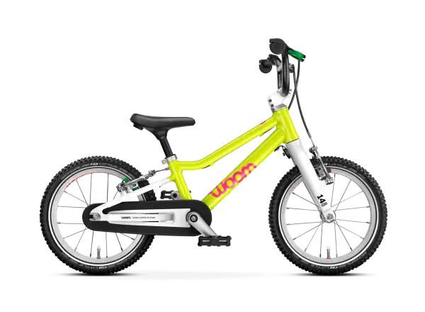 Woom GO 2 rower dziecięcy neon lime