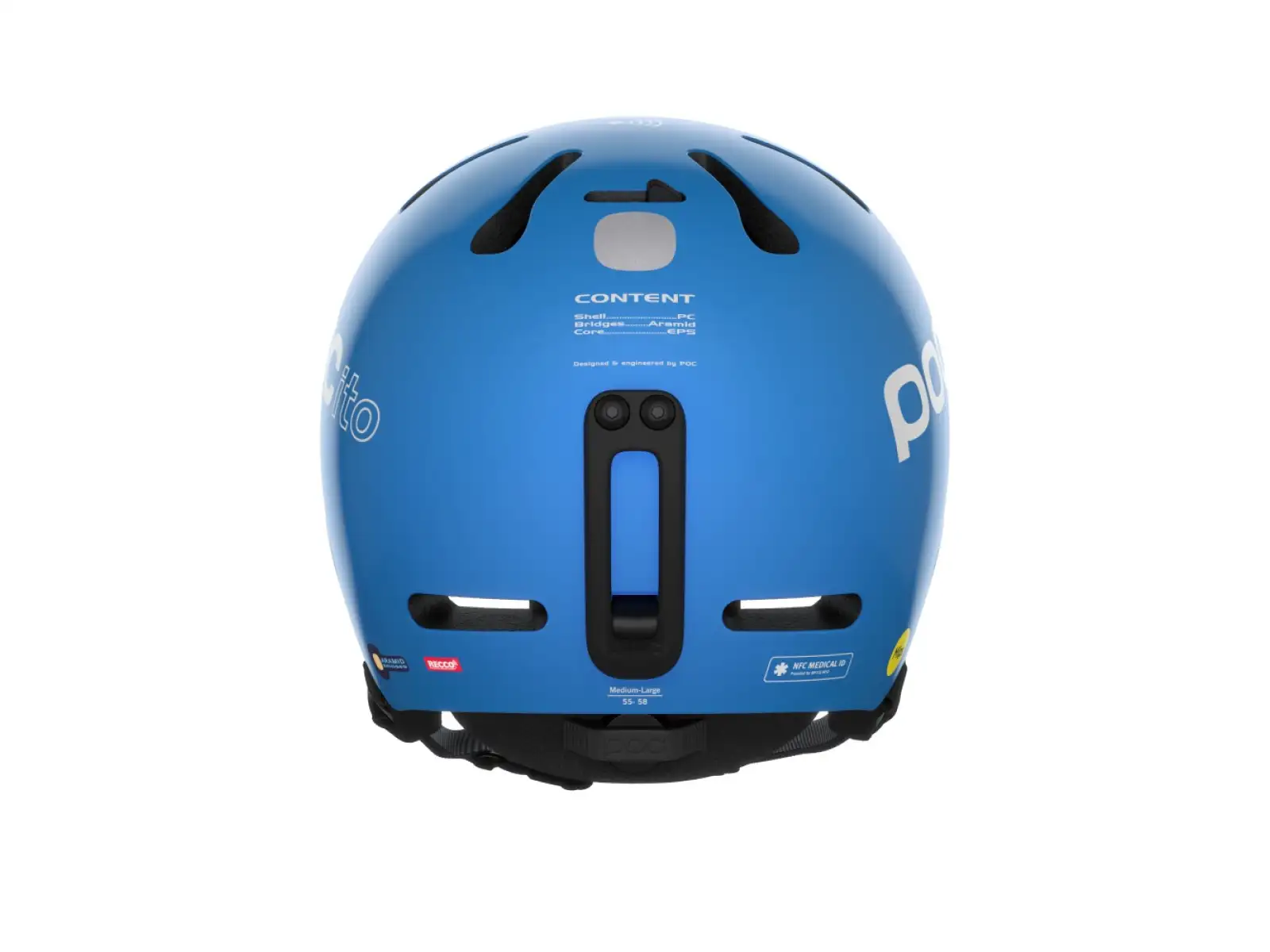 POC POCito Fornix MIPS dziecięcy kask narciarski Fluorescent Blue