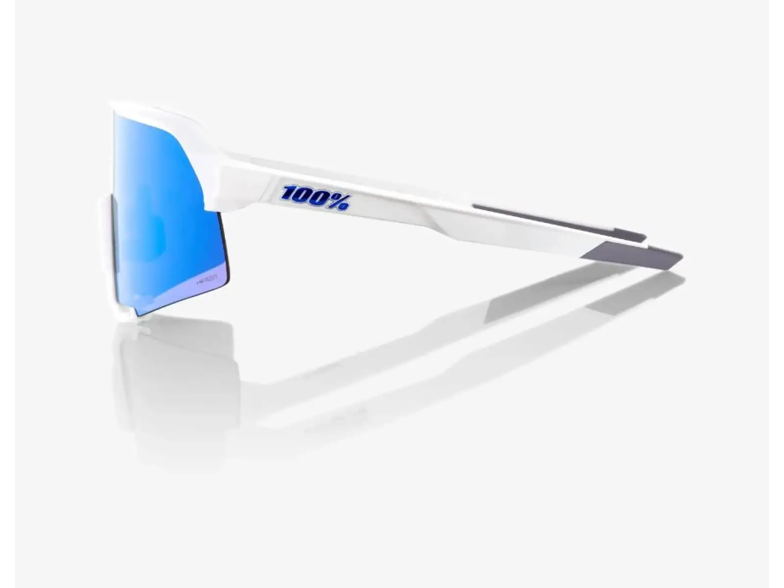 100% S3 okulary Matte White/HiPER Blue Multilayer Mirror