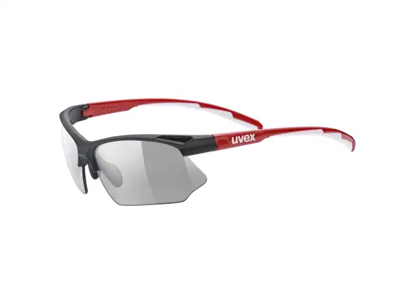 Uvex Sportstyle 802 Vario okulary Black Red White/Smoke