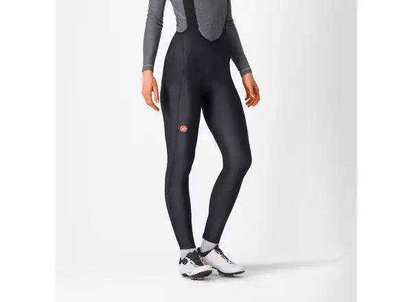 Castelli Espresso Bibtight damskie spodnie z szelkami i wkładką Black