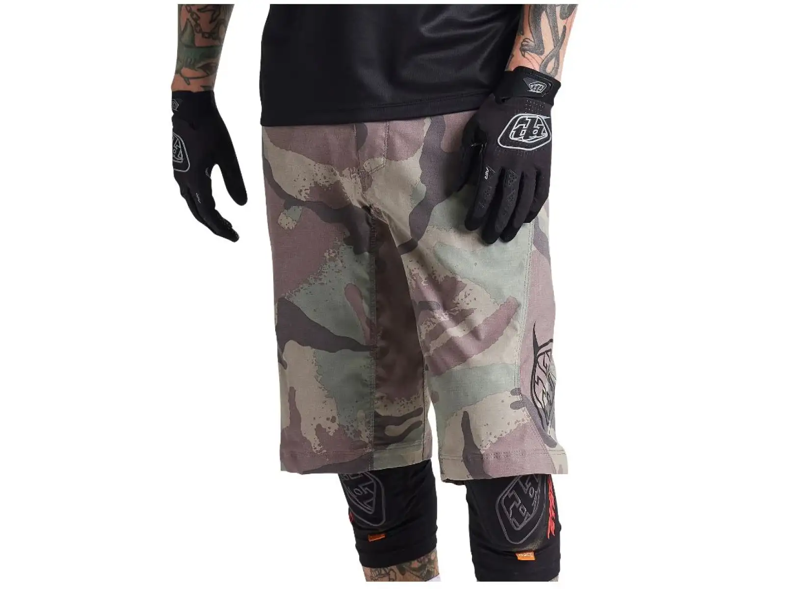 Troy Lee Desings Flowline spodenki z wkładką Camo Woodland