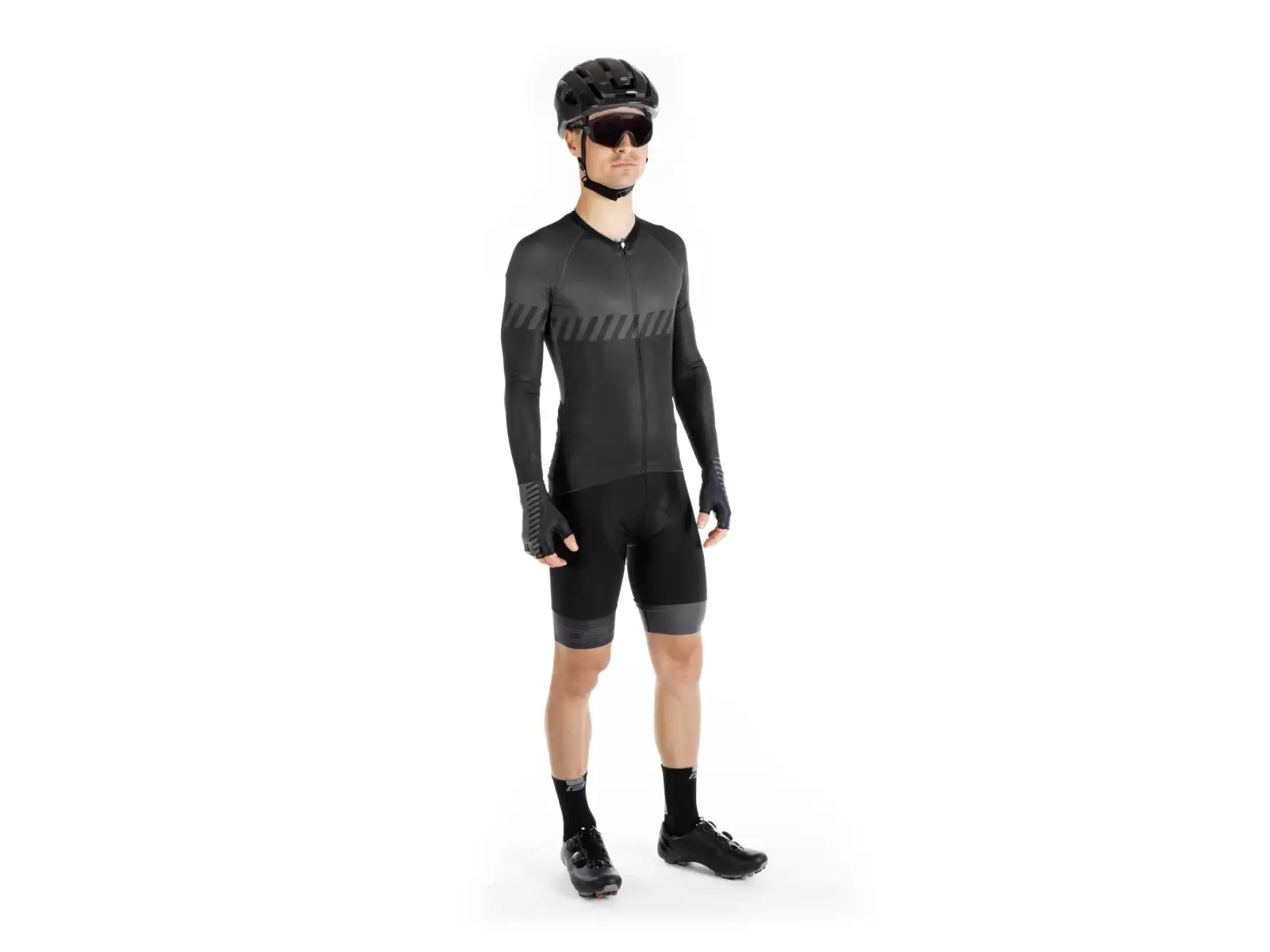 Force Fashion męski dres długi rękaw czarna/szara