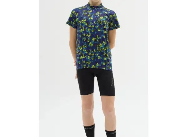 Silvini Scrivia dziecięcy dres krótki rękaw Blue/Neon