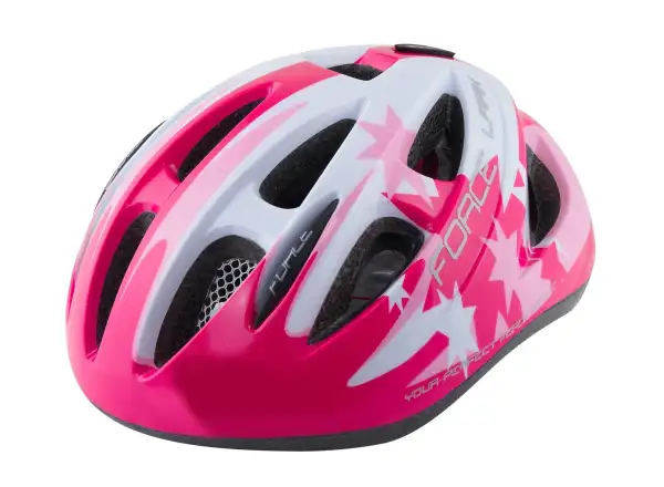 Force Lark dziecięcy kask różowy/biały