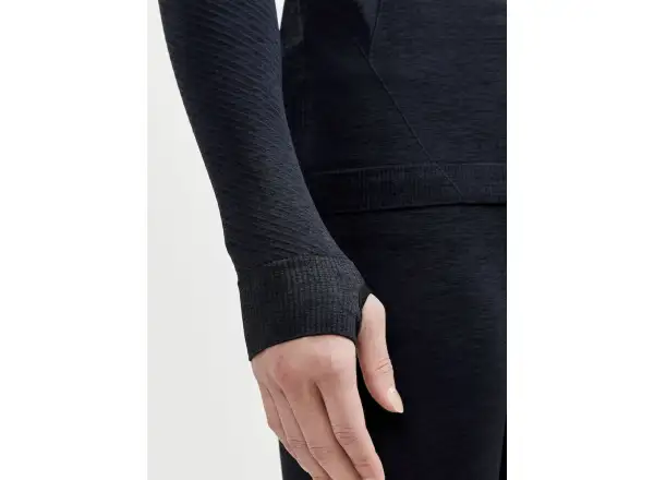 Craft Core Dry Active Comfort Zip męska koszulka długi rękaw czarna