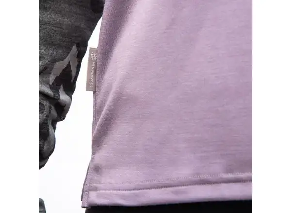 Sensor Merino Blend Impress damska koszulka dlugi rekaw Mystic Violet/Zebra