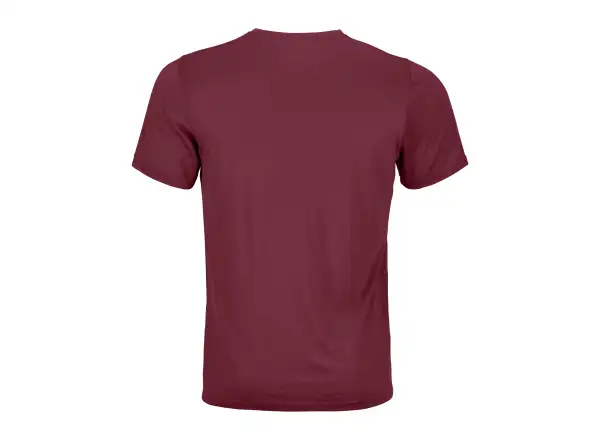Ortovox 120 Cool Tec Mtn Stripe męska koszulka Red Malbec