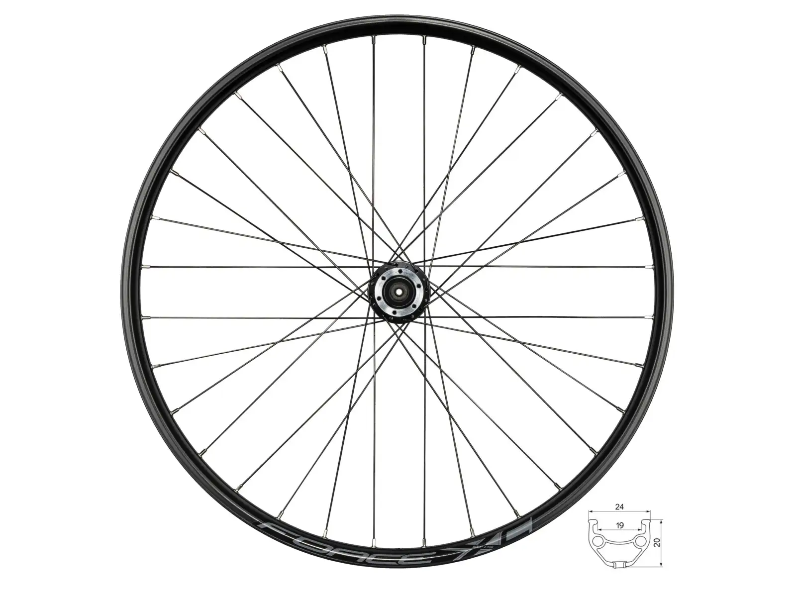 Force XC Disc 27,5 przednie zaplecione koło piasta Force F804332
