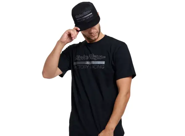 Troy Lee Designs Factory Racing męska koszulka krótki rękaw Black heather/Gray