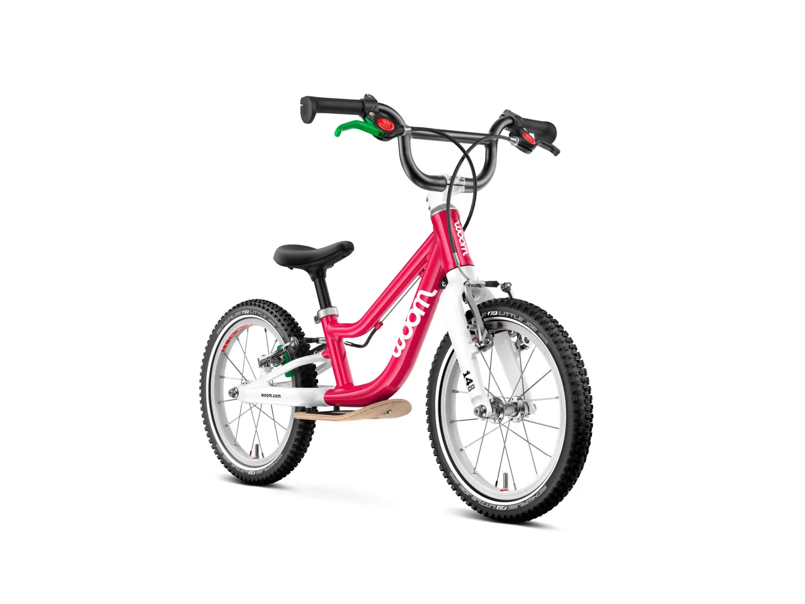 Woom GO 1 Plus rowerek biegowy dla dzieci 14" Hot Pink