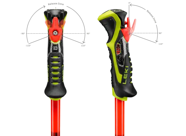 Leki WCR Pro Lite SL TR kije zjazdowe Bright red-violet-neonyellow