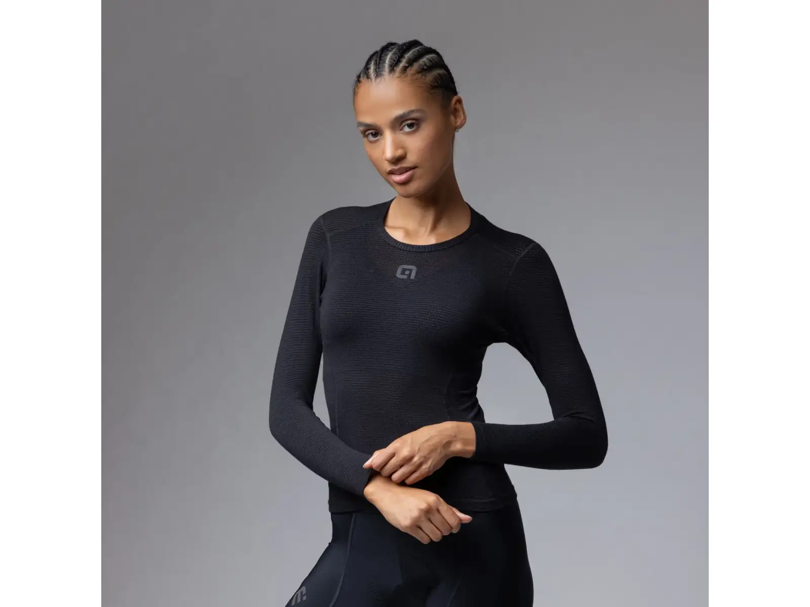 Alé Intimo Merino damska bielizna termoaktywna z długim rękawem Black