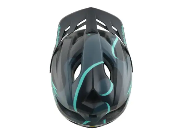 Troy Lee Designs Flowline SE MIPS kask Badge Carbon/Real Teal