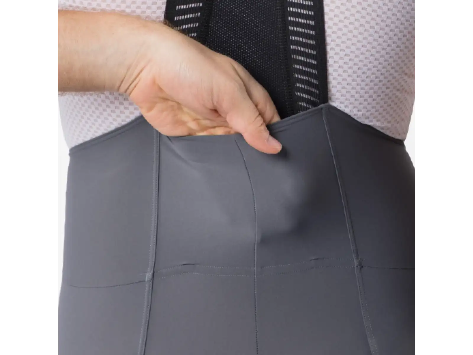 Castelli Espresso 2 męskie spodenki z wkładką i szelkami Smoky Gray