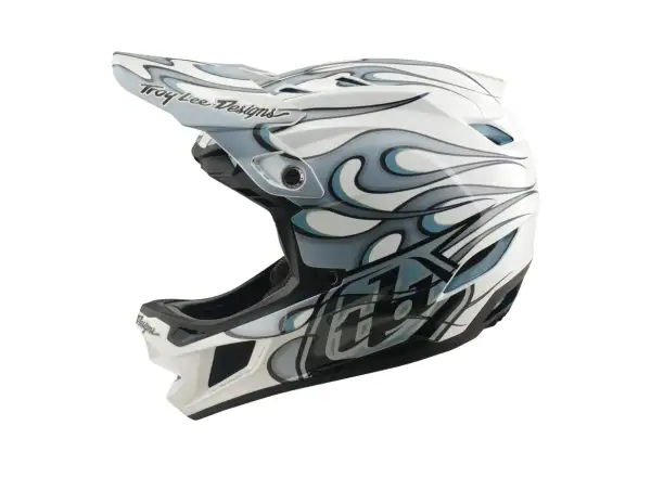 Troy Lee Designs D4 Composite MIPS kask Torched white/Silver