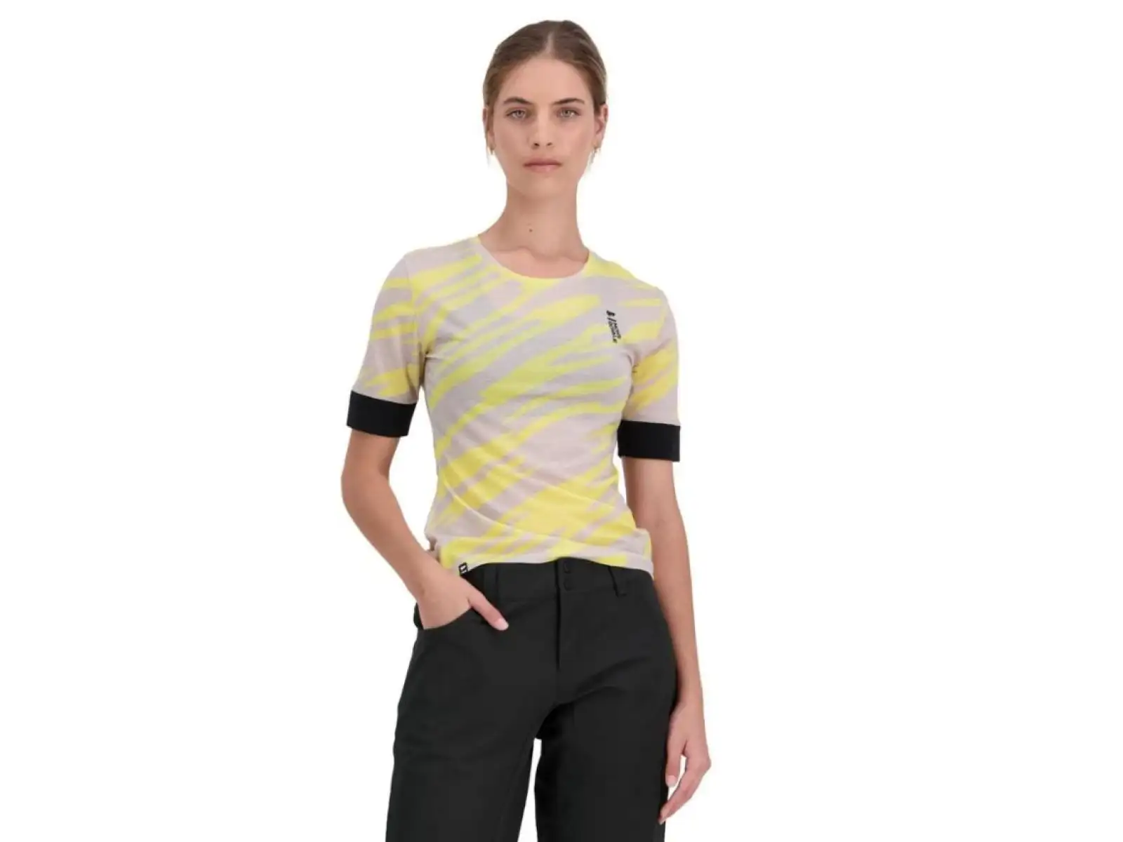 Mons Royal Cadence Half Zip WMNS damski dres krótki rękaw Limelight Camo