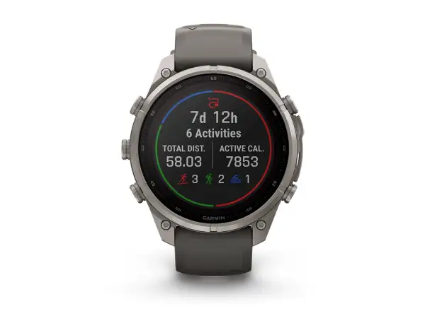 Garmin Fénix 9 Pro inReach Solar 47 mm Tytan Pebble Gray/Silver Gray