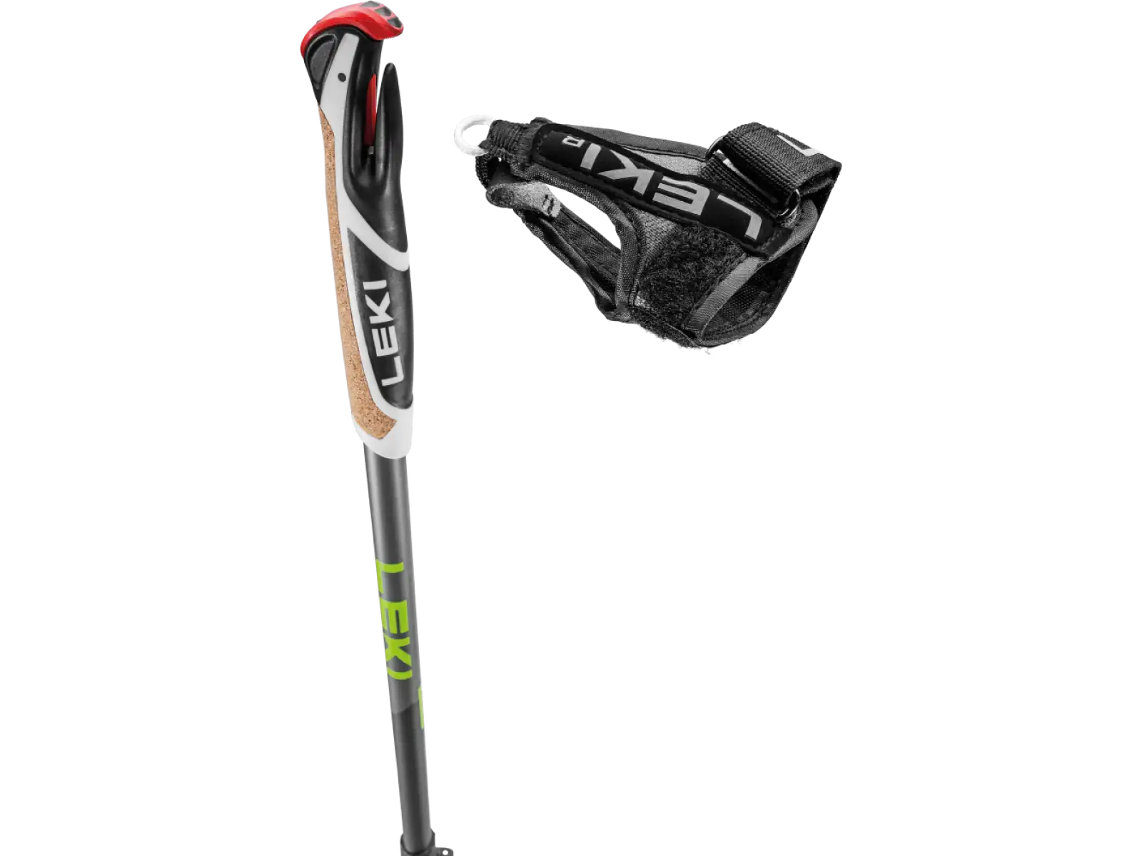 Leki Spin Shark kije trekkingowe Grey/Dark Anthracite/Lime rozm. 100-130 cm
