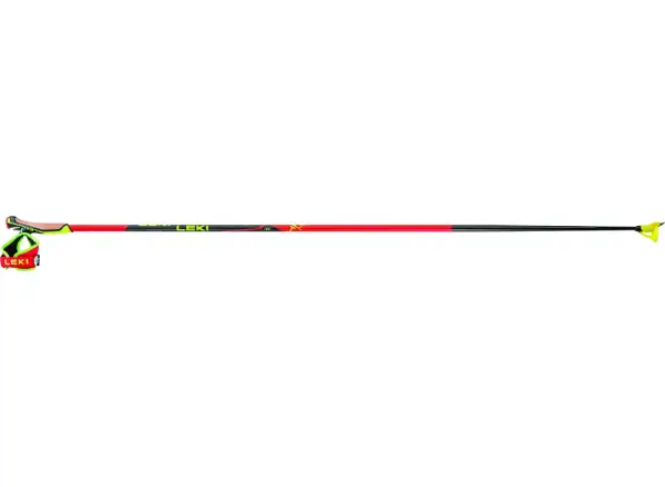 Leki HRC Max kije biegowe bright red/neon yellow/carbon structure