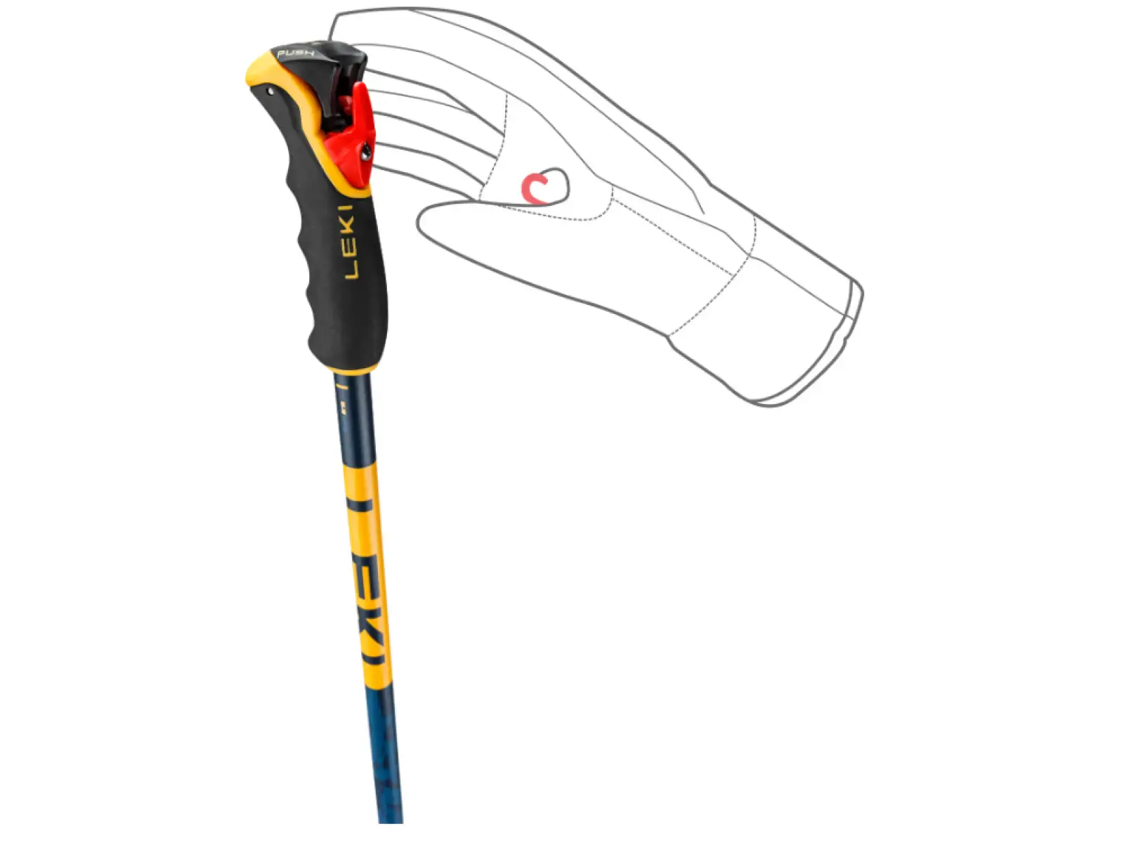 Leki Spitfire Vario 3D narciarskie kijki Denimblue/Aegeanblue/Mustardyellow