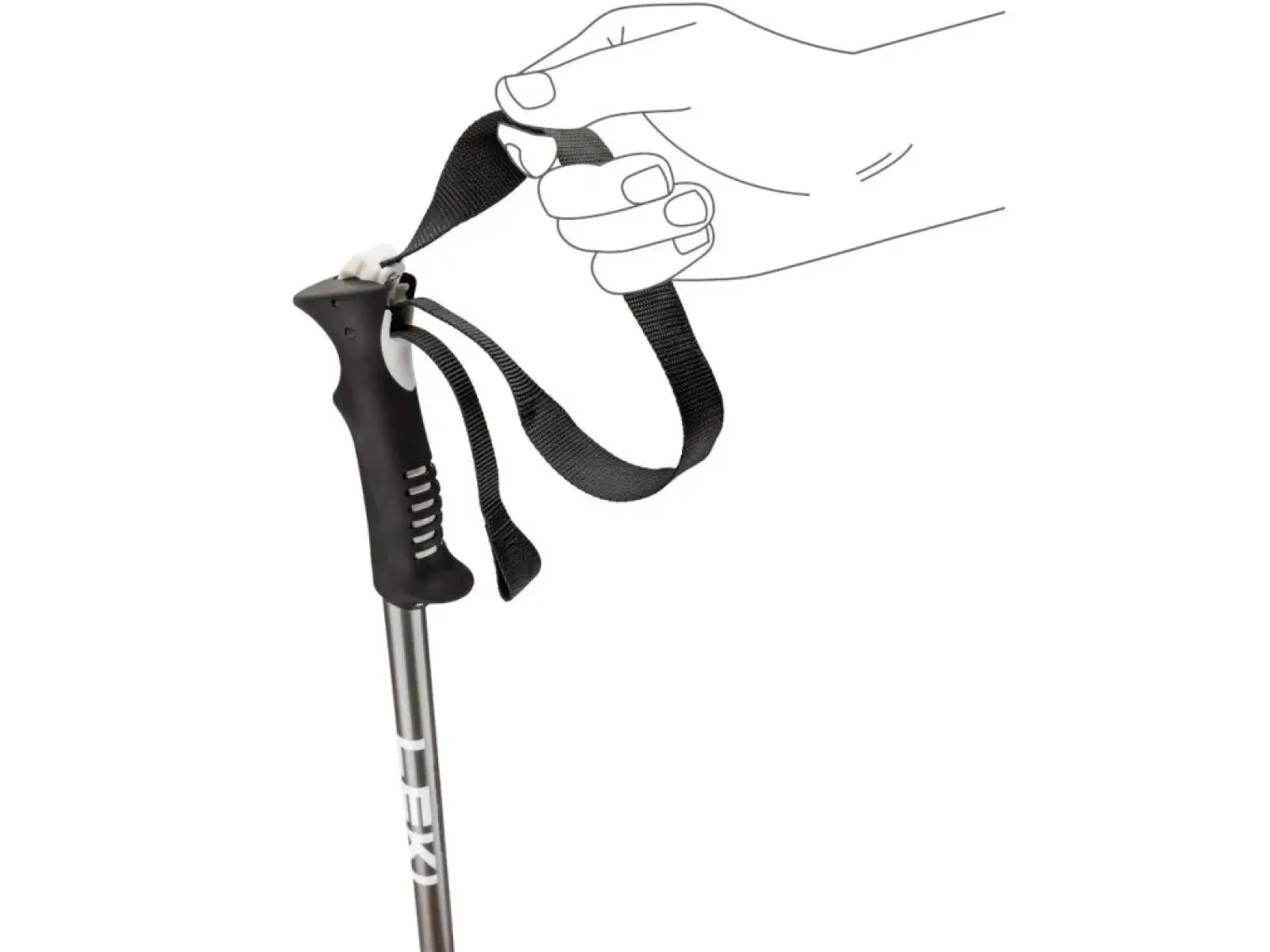 Leki Primacy zjazdowe kije Black/Light Anthracite/White