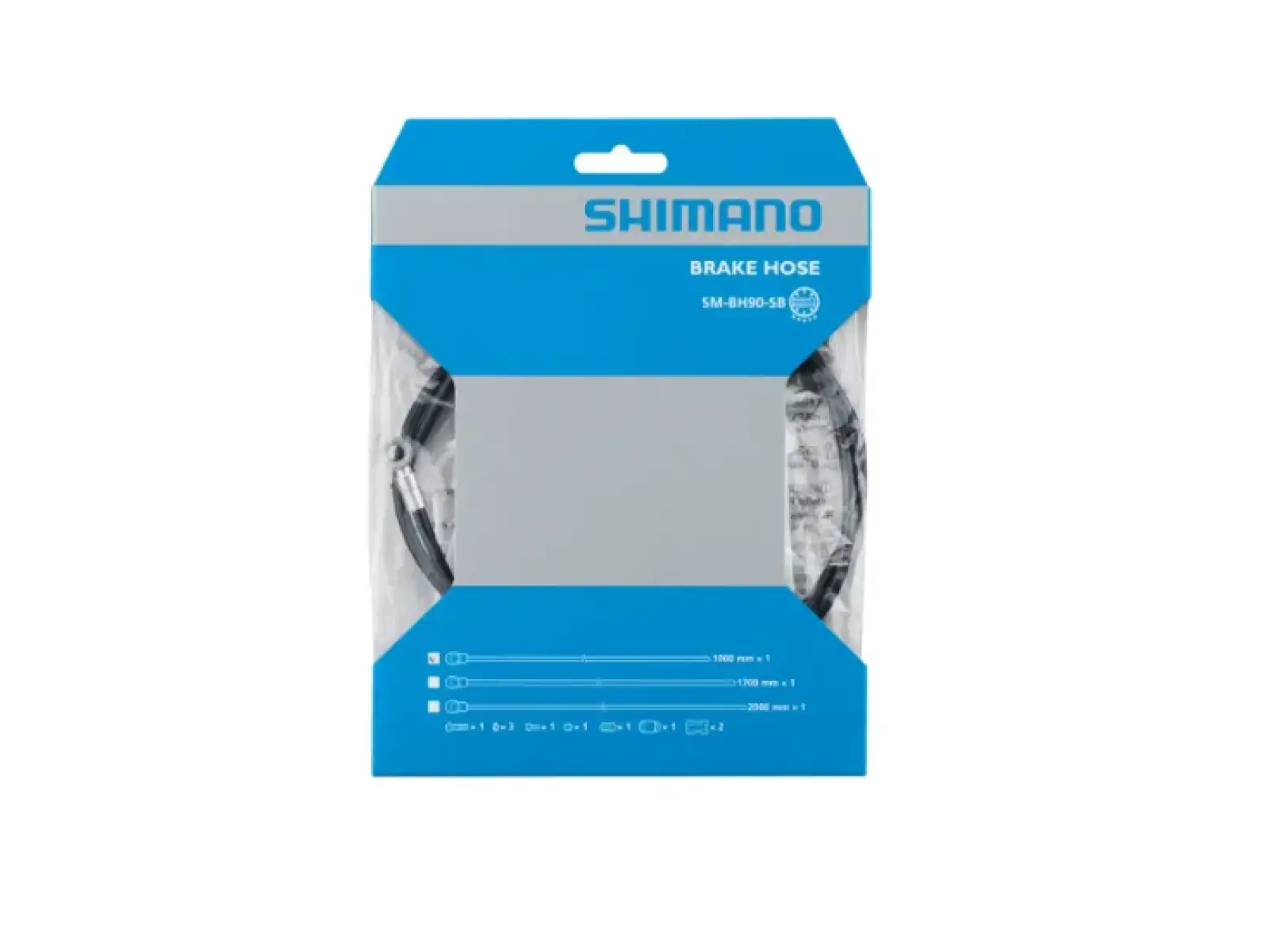 Shimano SM-BH90-SB przewód hamulcowy 2000 mm, prosty – banjo, czarny