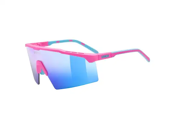 Uvex Flowline okulary przeciwsłoneczne Pink Matt/Mirror Blue