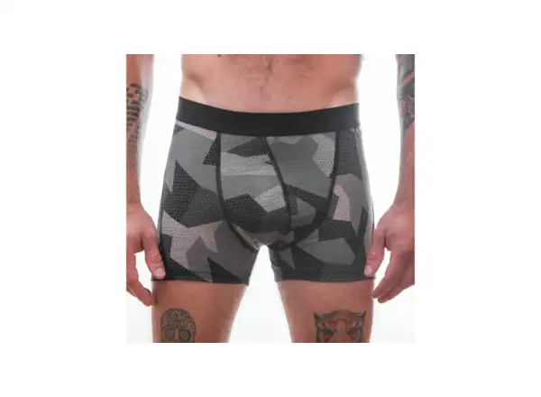 Sensor Merino Impress męskie termoaktywne bokserki czarna/Camo
