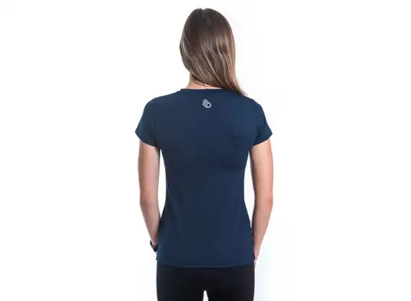 Sensor Coolmax Tech Fox damska koszulka krótki rękaw Deep Blue