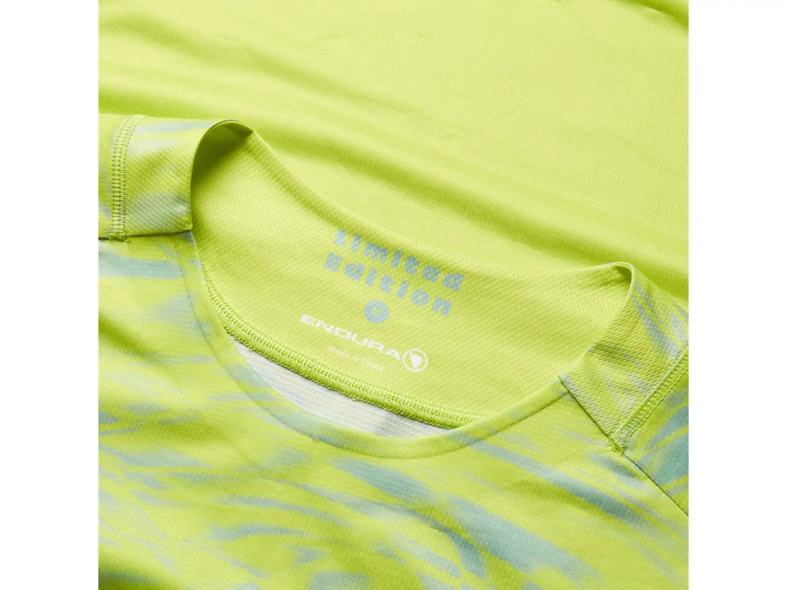 Endura LTD Marble Printed męska koszulka rowerowa z długim rękawem Lime Green