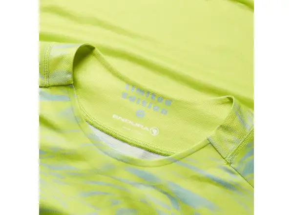 Endura LTD Marble Printed męska koszulka rowerowa z długim rękawem Lime Green