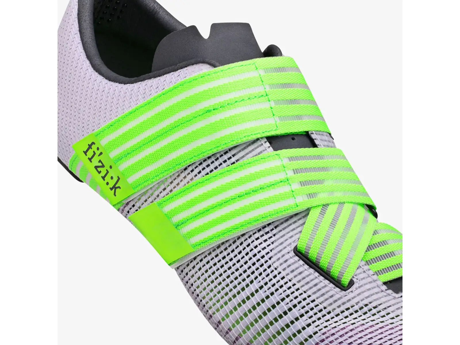Fizik Vento Powerstrap Aeroweave szosowe buty kolarskie Light Violet/Neon Green