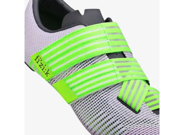 Fizik Vento Powerstrap Aeroweave szosowe buty kolarskie Light Violet/Neon Green