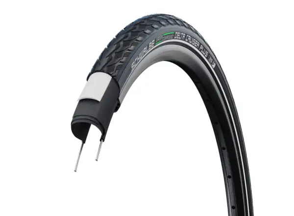 Schwalbe 47-622 DeltaCruiser Plus Active PunctureGuard E-25, drutowa, Green compound, black