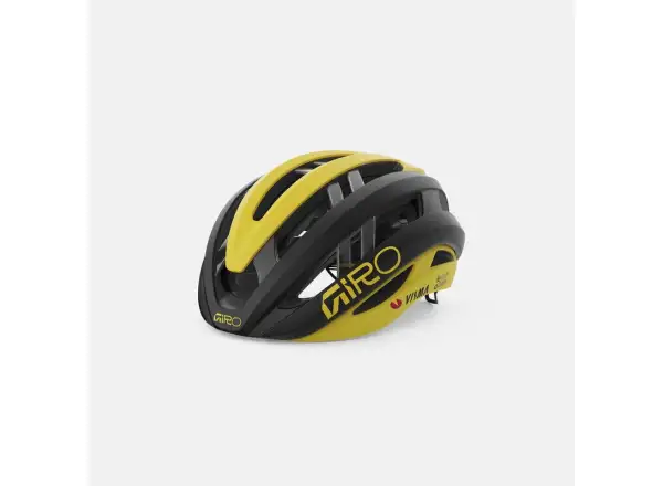 GIRO Aries Spherical kask Mat Black/Yellow Visma