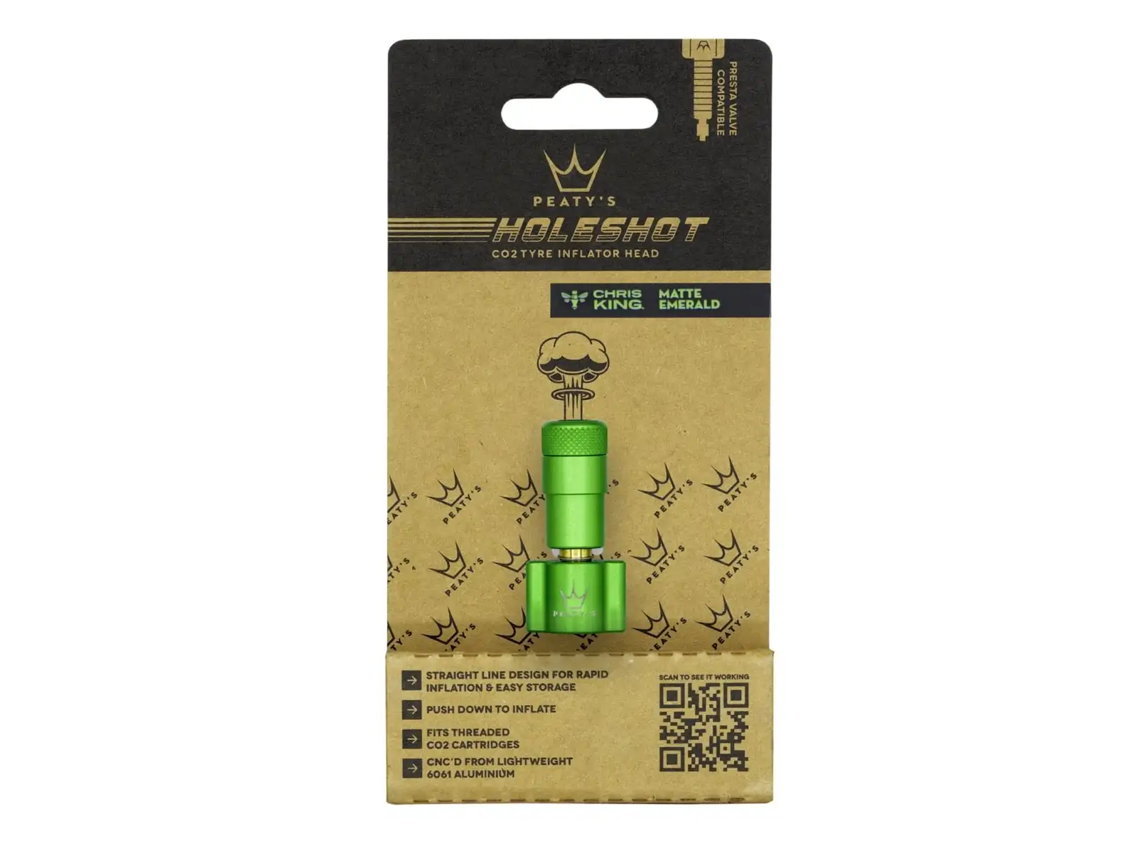 Peatys Holeshot CO2 głowica pompki Emerald