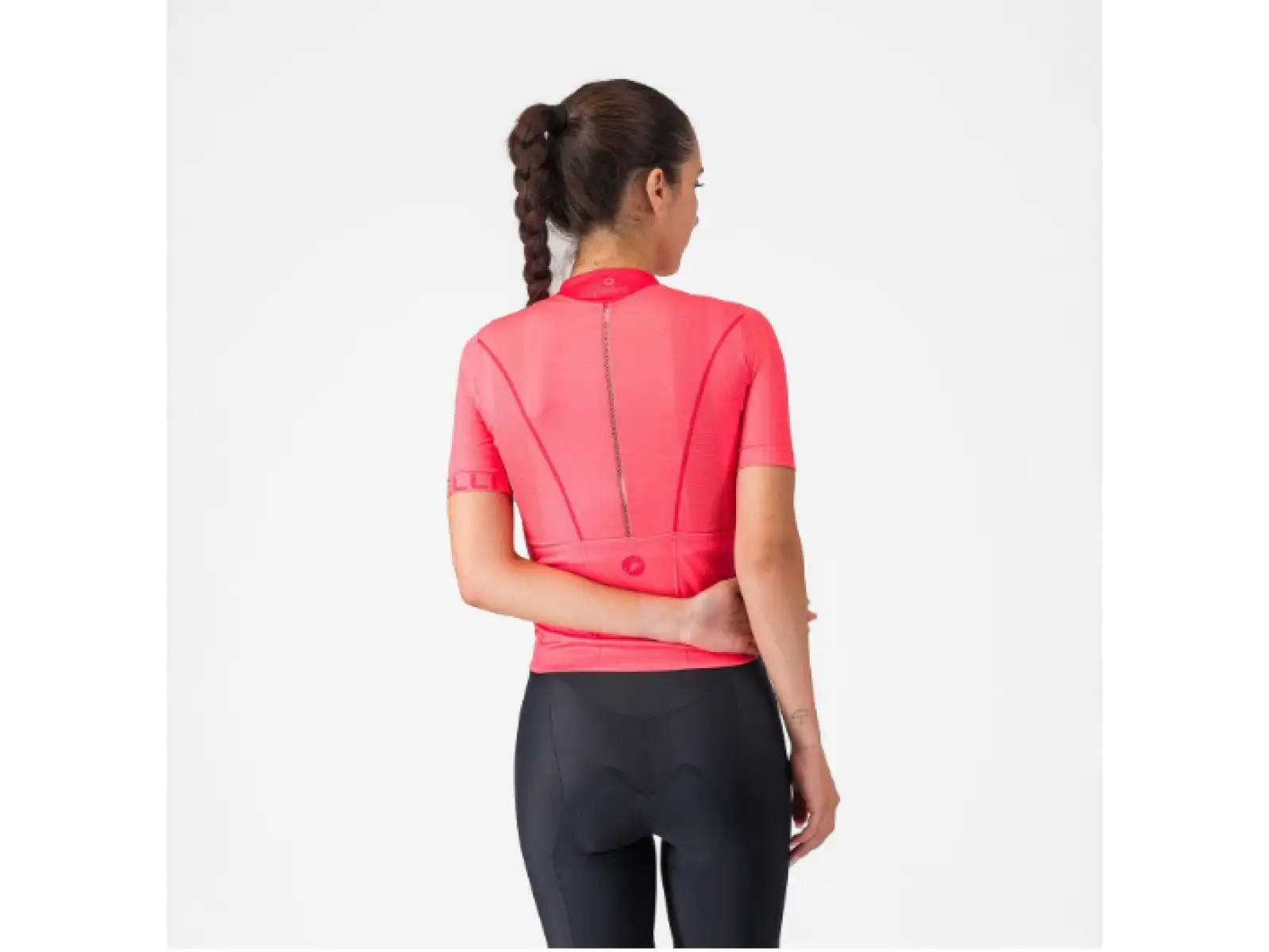 Castelli Anima Flow damska koszulka krótki rękaw Brilliant Pink/Hibiscus