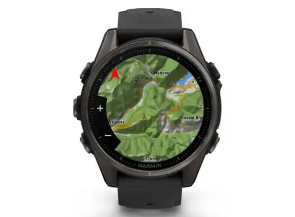 Garmin fenix 8 - 43 mm AMOLED Sapphire inteligentny zegarek Carbon titanium Black/Pebble grey