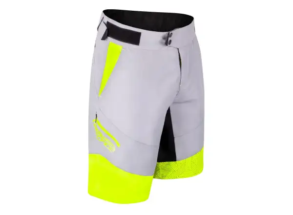 Force Storm męskie MTB szorty z wkładką szary/Fluo