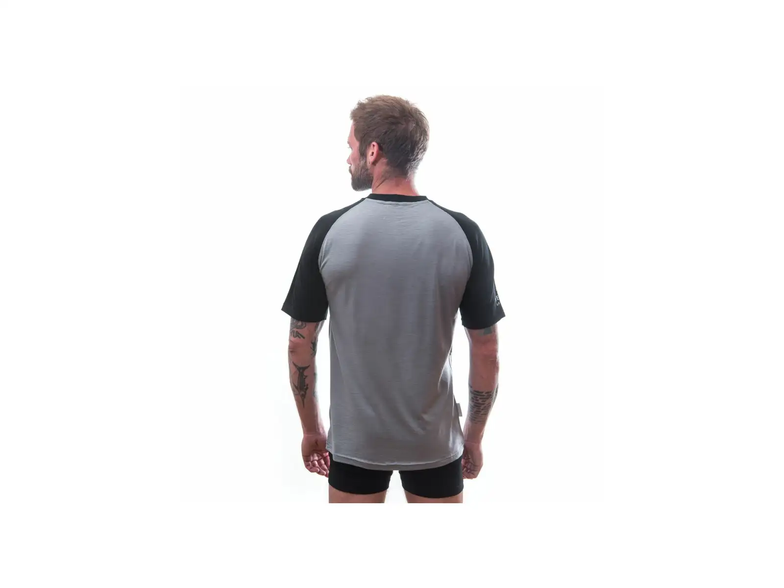 Sensor Merino Active Pt Adventure męska koszulka krótki rękaw szary/czarny