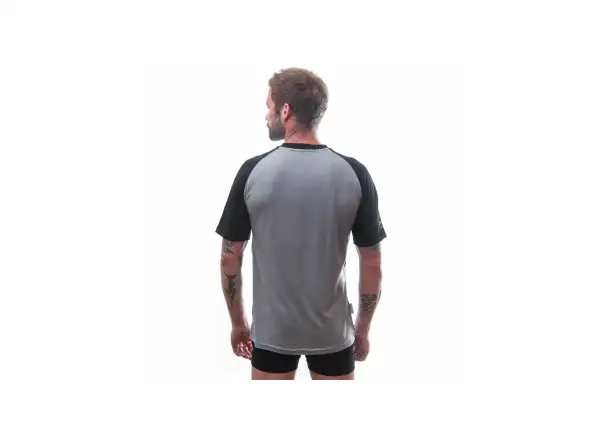 Sensor Merino Active Pt Adventure męska koszulka krótki rękaw szary/czarny