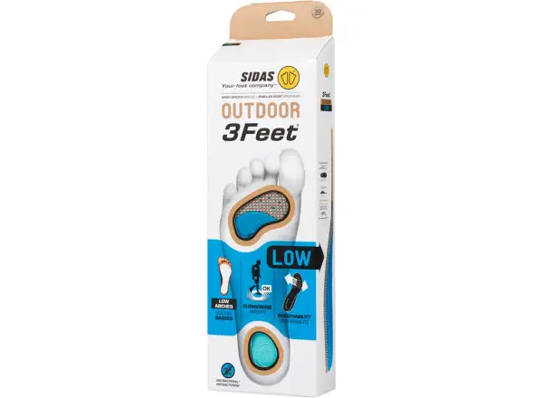 Sidas 3Feet Outdoor Low wkładki do butów niska sklepienie 1 para