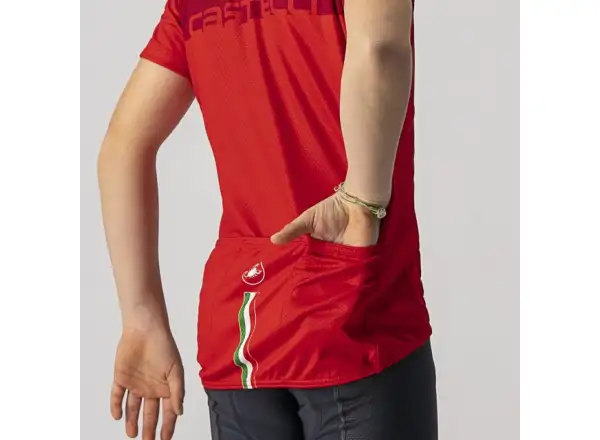 Castelli Neo Prologo dziecięcy dres krótki rękaw czerwona