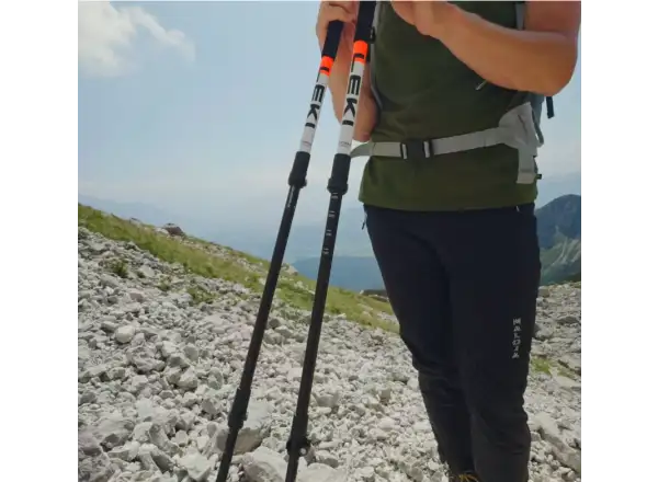Leki Skysolo kije trekkingowe White-black-neonorange 110 - 145 cm