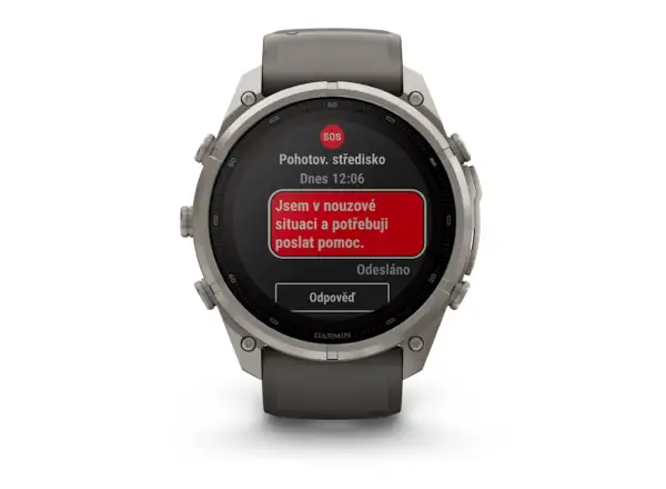 Garmin Fénix 9 Pro inReach Solar 51 mm inteligentny zegarek Titanium Pebble Gray/Silver Gray