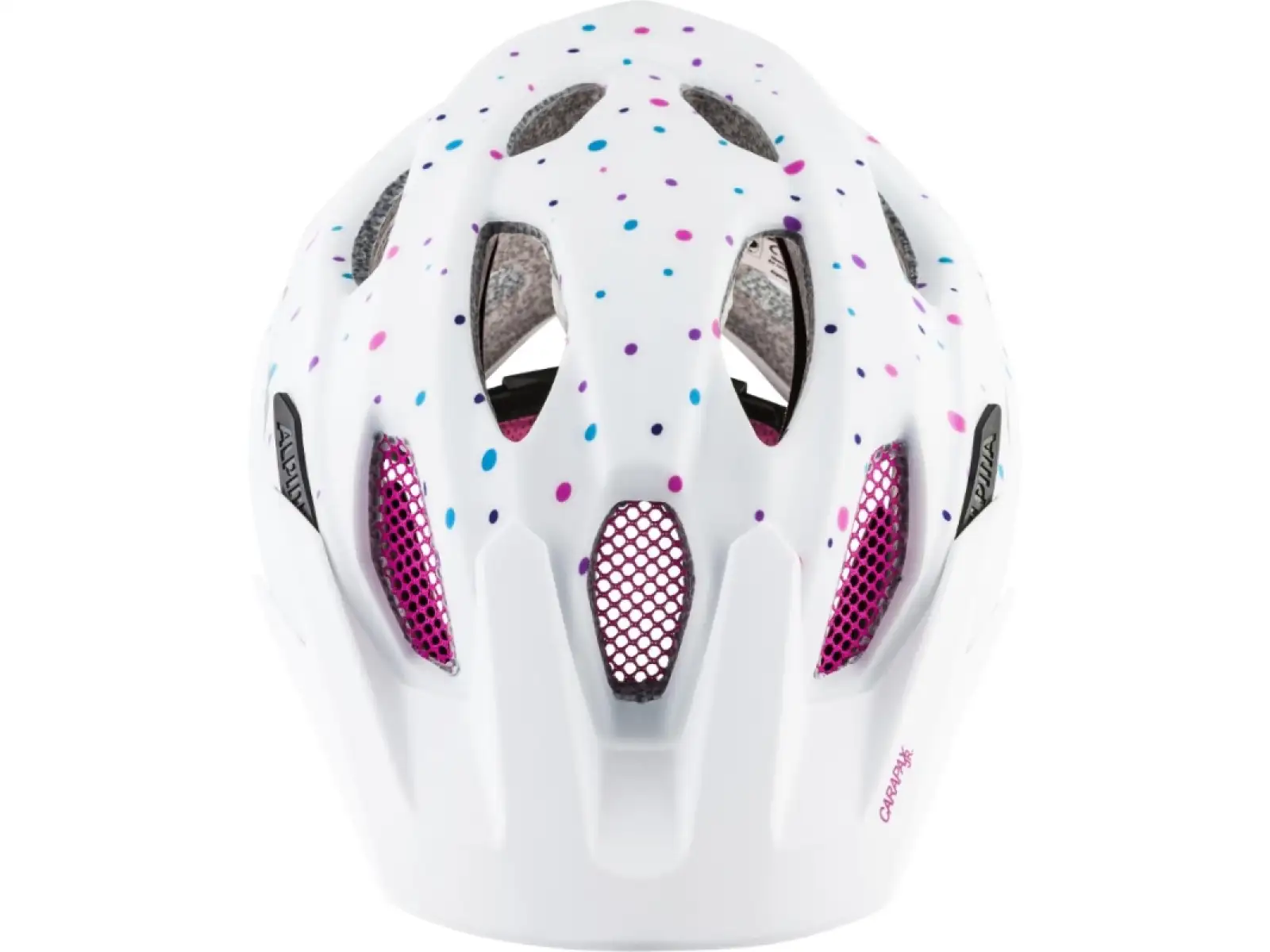 Alpina Carapax Jr. dziecięcy kask white polka dots
